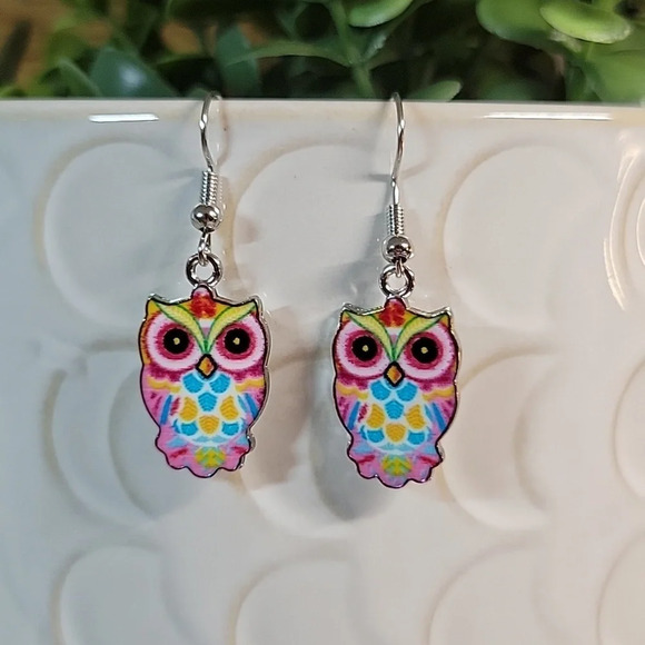 Lilly Owl Drop Earrings - Picture 1 of 7